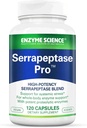 Enzyme Science Serrapeptase Pro, 120 kapsúl - Seratiopeptidáza Supplement for Sinus, Immune & Cardiovaskulárna podpora