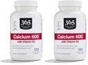 365 podľa celopotravinárskeho trhu Vápnik s vitamínom D3 Tablety, 120 Počet (Pack of 2)