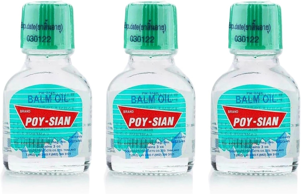 POY-SIAN Thai PIM-Saen Balm Oil 3ml (Stock of 3)
