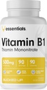 Zabalený vitamín B1 500mg kapsuly, Essentials (90 porcií)