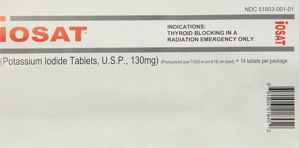 IOSAT 130 mg tablety jódu draselného, 5 počet