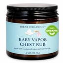 Irene Organics Organic Baby Vapor Chest Rub Clean Vapo Rub Made with Non Toxic Ingredients like Eucalyptus Essential Oils, Safe for All Ages, Newborns and Infants, Cick Kids Essential