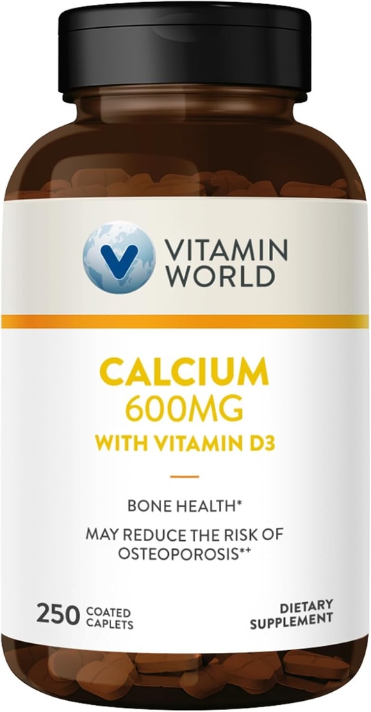 Vitamínový svet Vápnik 600 mg + vitamín D3 250 Obalené kapsle
