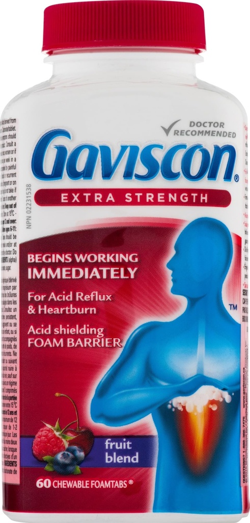 Gaviscon Extra sila Ovocie Antacidum 60 tabliet