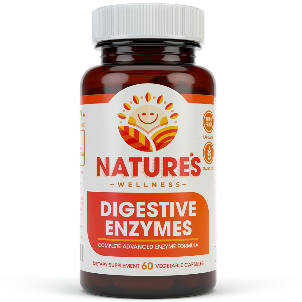 Tráviace enzýmy Kompletné - Advanced Multi Enzyme Supplement for Better Digestion & Absorpcia. Pomoc plyn Relief, nepohodlie, Bloating, IBS, Gluten & Laktóza intolerancia