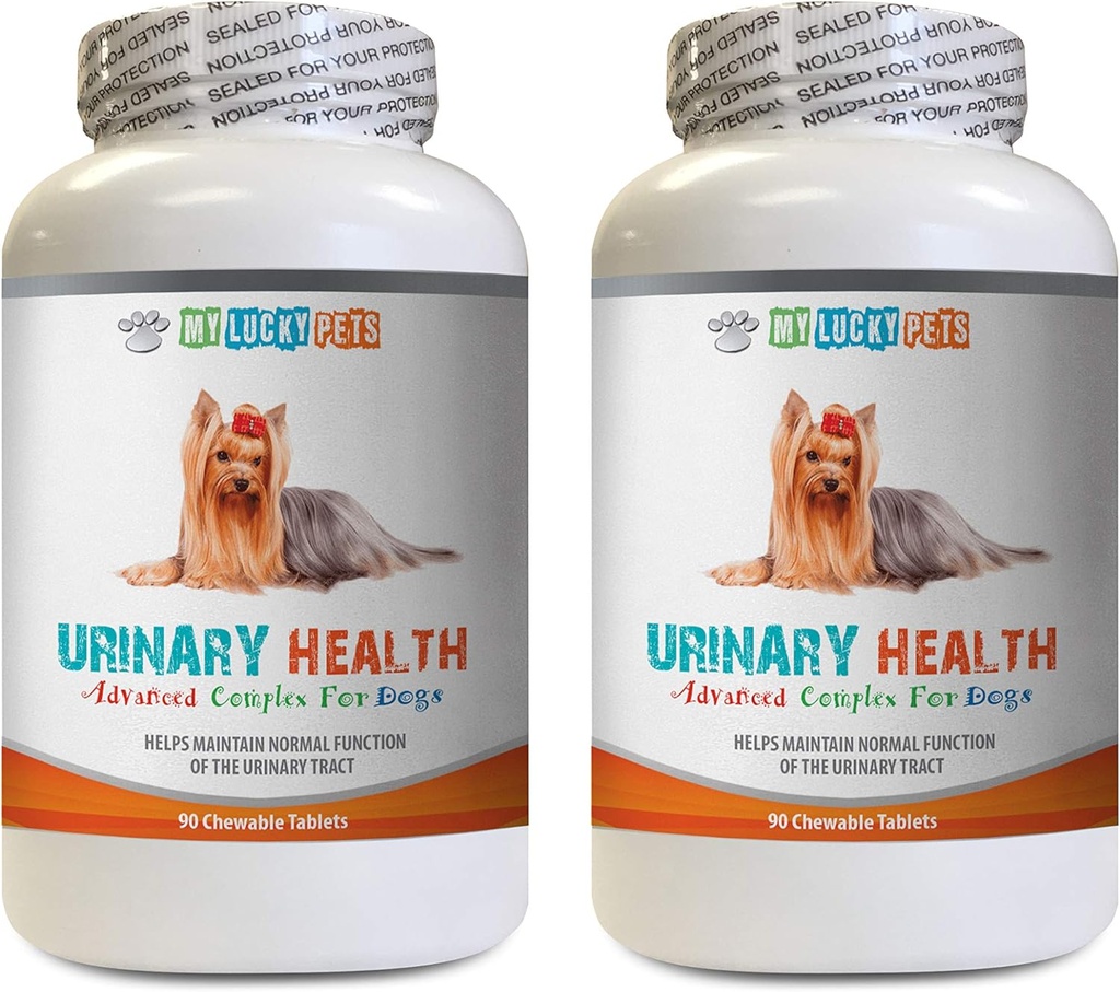 Podpora psa močového mechúra - Pes močového zdravia Formula - Pomáha s inkontinenciou a močového mechúra problémy - Immune Boost - Pes Cranberry doplnok žuvať - 2 fľaše (180 Treats)