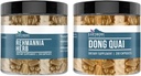 Elementy zrodené pozemšťanmi Rehmannia Herb and Dong Quai Bundle, 200 Kapsule Každá, čistá a neriedená, žiadne doplnkové látky