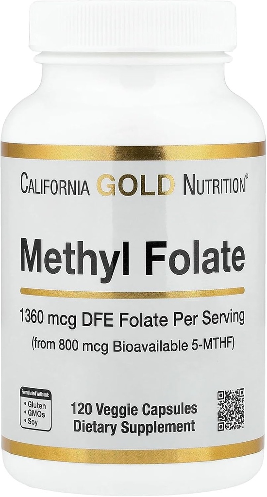 Lake Avenue Metyl Folát, 800 mcg, 120 Veggie Capsules, Nutrition