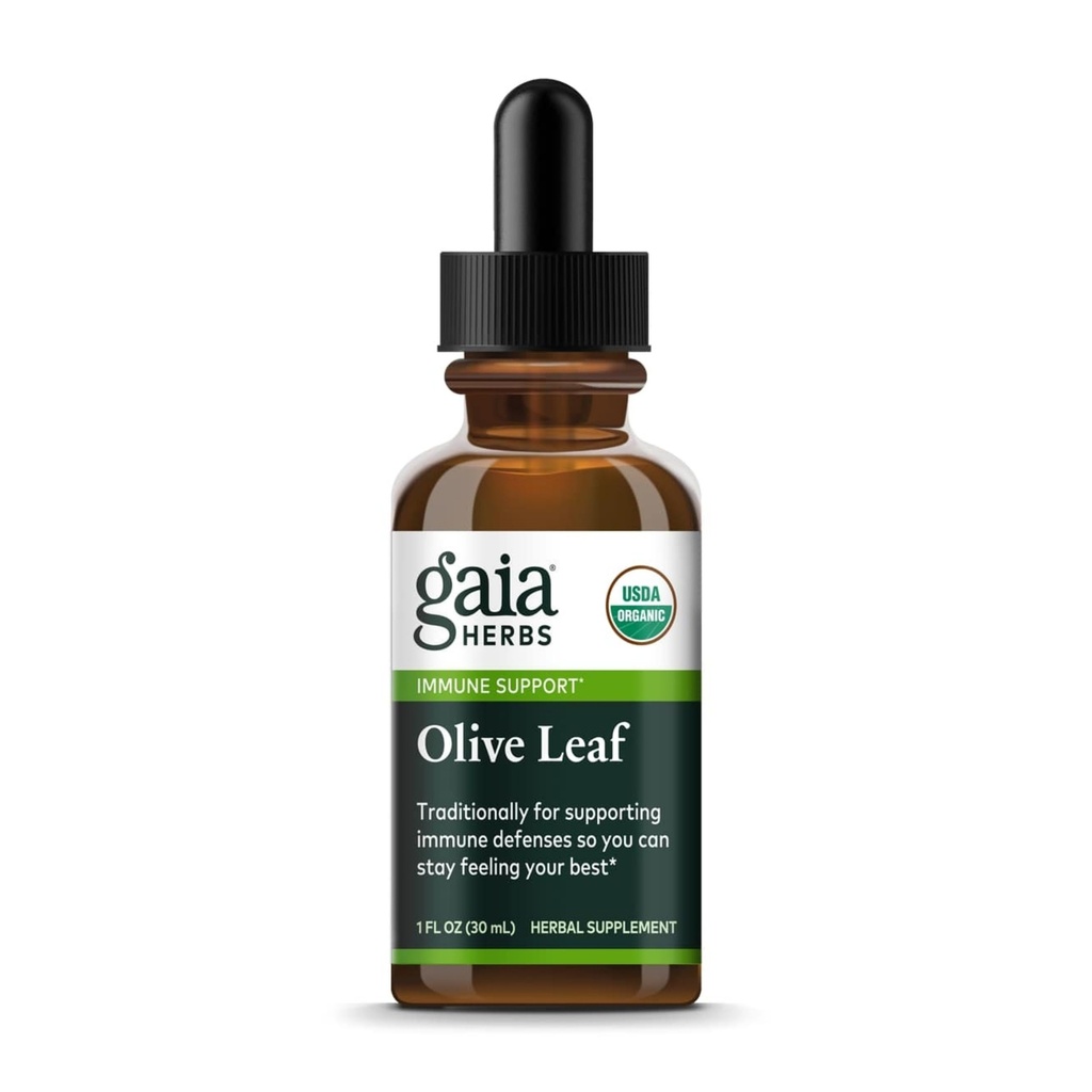 Gaia byliny Olive Leaf 1 Fl Oz, tekutý extrakt