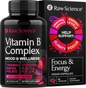 Vitamín B Complex Kapsule - B Vitamíny: B1 B2 B3 B5 B6 B7 B9 B12, Biotín, kyselina listová, Vitamín C na podporu energie a imunity, Super B- Complex pre ženy a mužov Nervový systém, 60 kapsúl