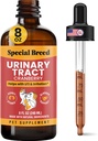 8 Ounce infekcie močových ciest Liečba mačiek a psov - Graduated Dropper (1/4 ML prírastky do 1 ML) Cranberry UTI Supplement, Oblička a podpora močového mechúra, 8 oz