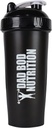 Dad Bod Nutrition Funny Protein Shaker Fľaša 28 Ounce Water Cup (Čierny Lid)