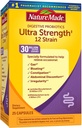 Nature Made Ultra Strength 12 kmeň Digestívne probiotiká, Probiotiká pre ženy a mužov, 25 Probiotické kapsule, 25 dní dodávky