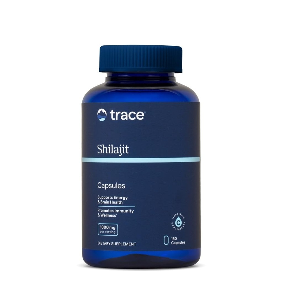 Trace Minerals Shilajit Kapsule - Shilajit Supplement for Daily Wellness - Imunity Support - Energy, Brain Health & Digestion Support - 150 Count (75 Servings)