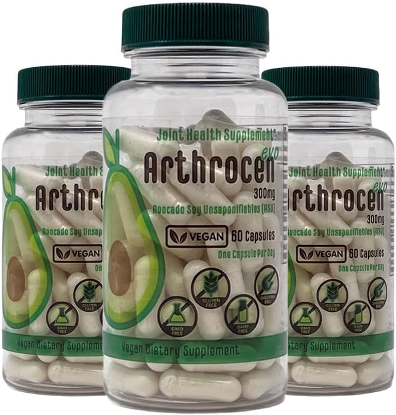 EVO Vegan Joint Health Supplement, 300Mg Avocado Soy Nezmydelniteľný, 60 Day Supply, Jedna kapsula za deň (6 mesiacov)
