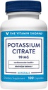 Vitamín Shoppe Draslík Citrát 99MG, podporuje Kardiovaskulárne a bunkové zdravie (100 kapsúl)