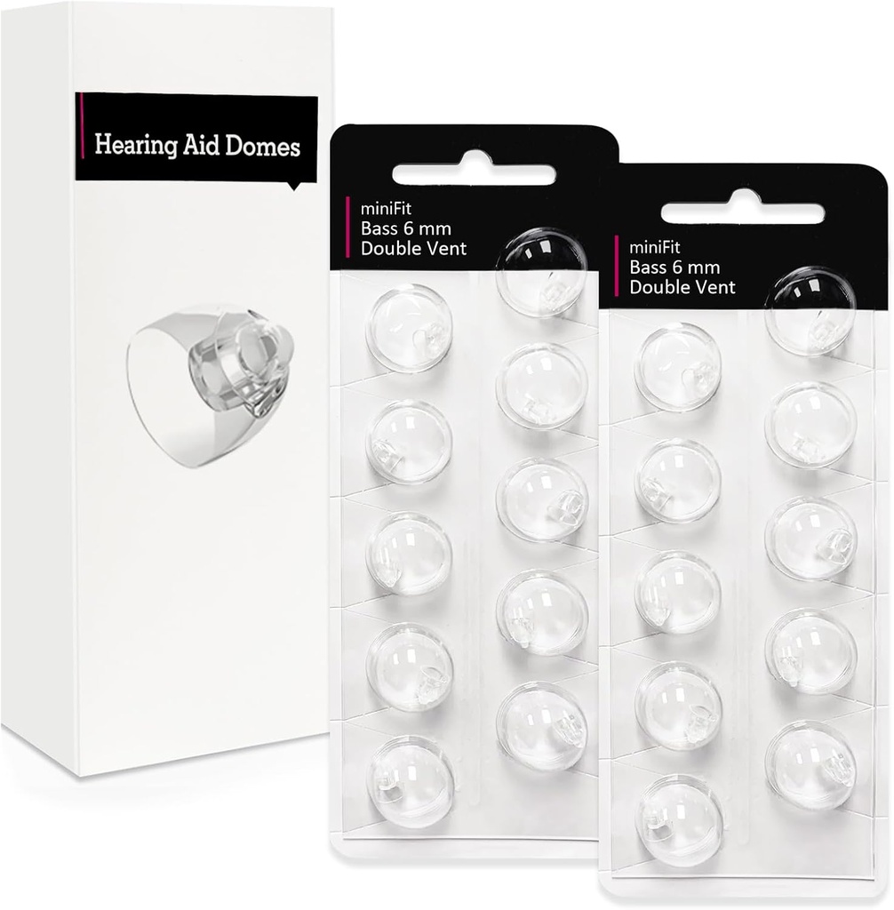 Dvojitý ventil 6mm-Hearing Aid Domes pre Oticon Minifit, Oticon načúvacie pomôcky dodávky, Náhradné diely príslušenstvo Universal Oticon Domes pre sluchové pomôcky Čistenie Kits (20 ks)