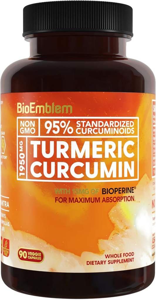 BioEmblem Turmeric Curcumin Supplement with BioPine 