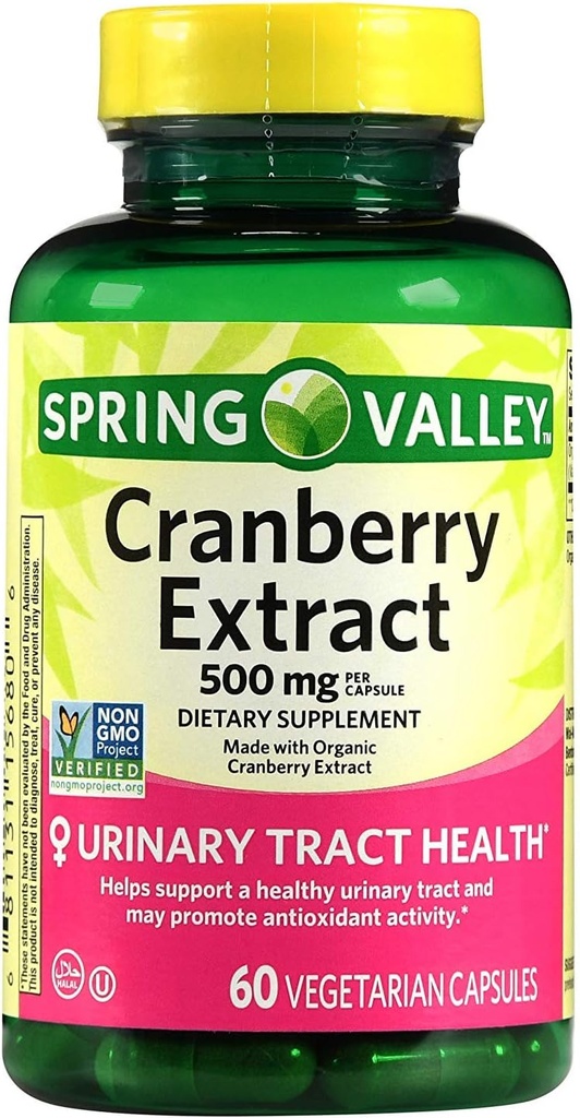 Jar Valley Cranberry Extract, 60 count, 500 mg v kapsule