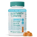 SmartyPants prenatálne vitamíny pre ženy, bezcukrové multivitamínové Gummy: Metylfolát, Omega 3 (ALA) Vitamín D3, C, vitamín B12, B6, A, K a zinok, Inositol, Erytritol bez, 60 gróf (20 dní)