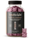 TruHeight Growth Gummies (Grape) Tall Nutrition for Natural Growth Supplement for Kids & Teens - Vitamin D, K, Calcium & Ashwagandha, Bone Strength Vitamíny D3 K2, Picky Eater, Taller Ages 5+