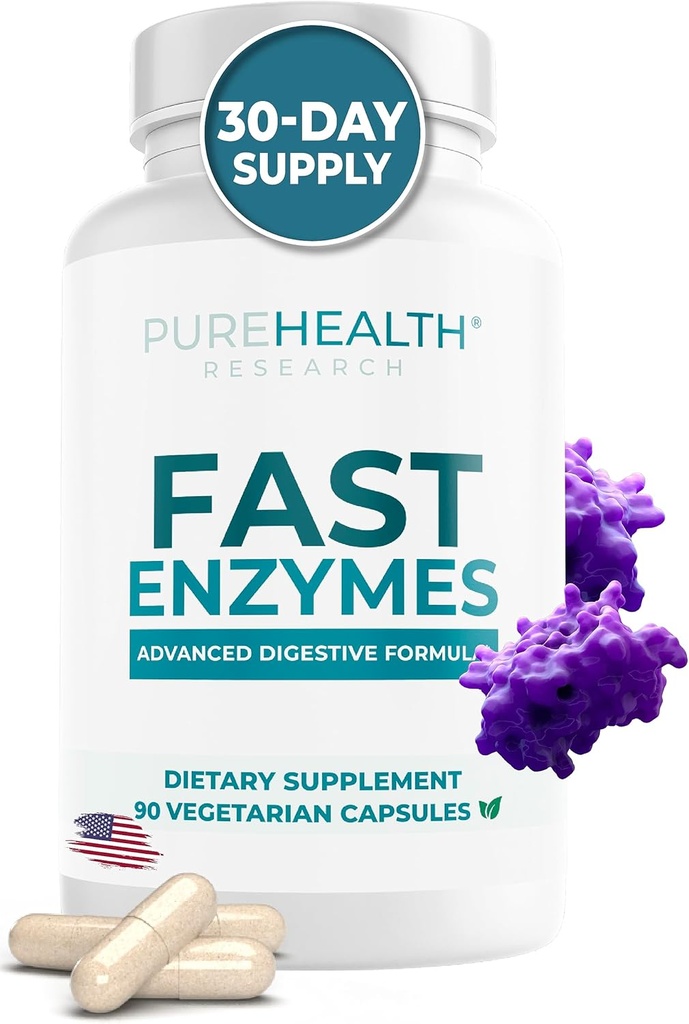 VÝSKUM V OBLASTI ZDRAVIA Made in USA Digestive Enzyme Supplement - Premium Lactase and Lipase Enzymes od Tráviace - Už žiadne Bloating Relief & Better Tráviace zdravie, 90 kapsúl na 1 mesiac