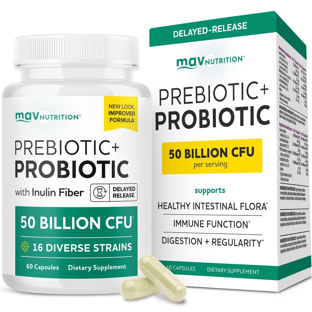 Prebiotiká a probiotiká pre ženy a mužov Pre a probiotiká pre zdravie Gut & Bloating Relief 