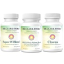 Dr Clark Store Intestine Support & Cleanse Kit - s freeze-Dried Green Black Walnut Hulls, Wormwood, a klinčeky-Pomoc udržať optimálnu funkciu sietnice