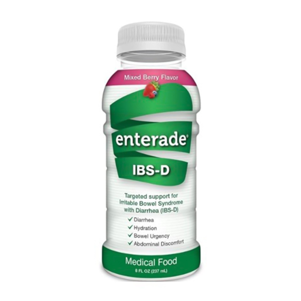 Enteroade IBS-D Nápoje na IBS zmiernenie príznakov syndrómu dráždivých čriev s hnačkou (IBS-D), zmiešané Berry (12 fliaš, 8oz Každý)