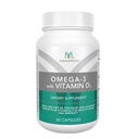 Mannatech Omega-3 s vitamínom D3 pre kosť, zdravie srdca a kognitívnu podporu, vyrobený z čistého rybieho oleja
