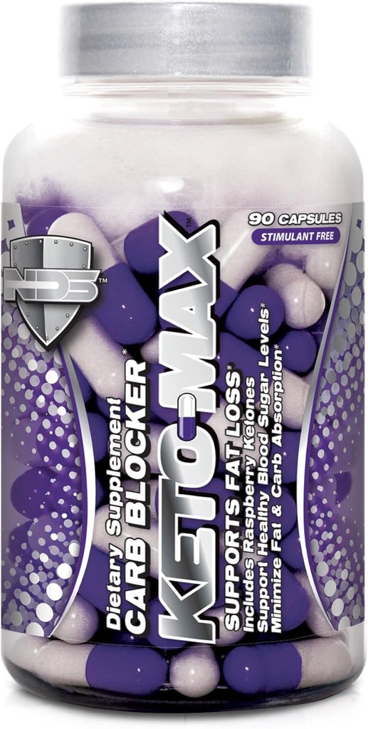 NDS Nutrition Keto-Max - Sacharohydrát a tukové blokovanie Dietary Supplement with Chromium - Stimulant Free Fat Burner pre viac tonizované a vhodné telo - 90 Kapsule