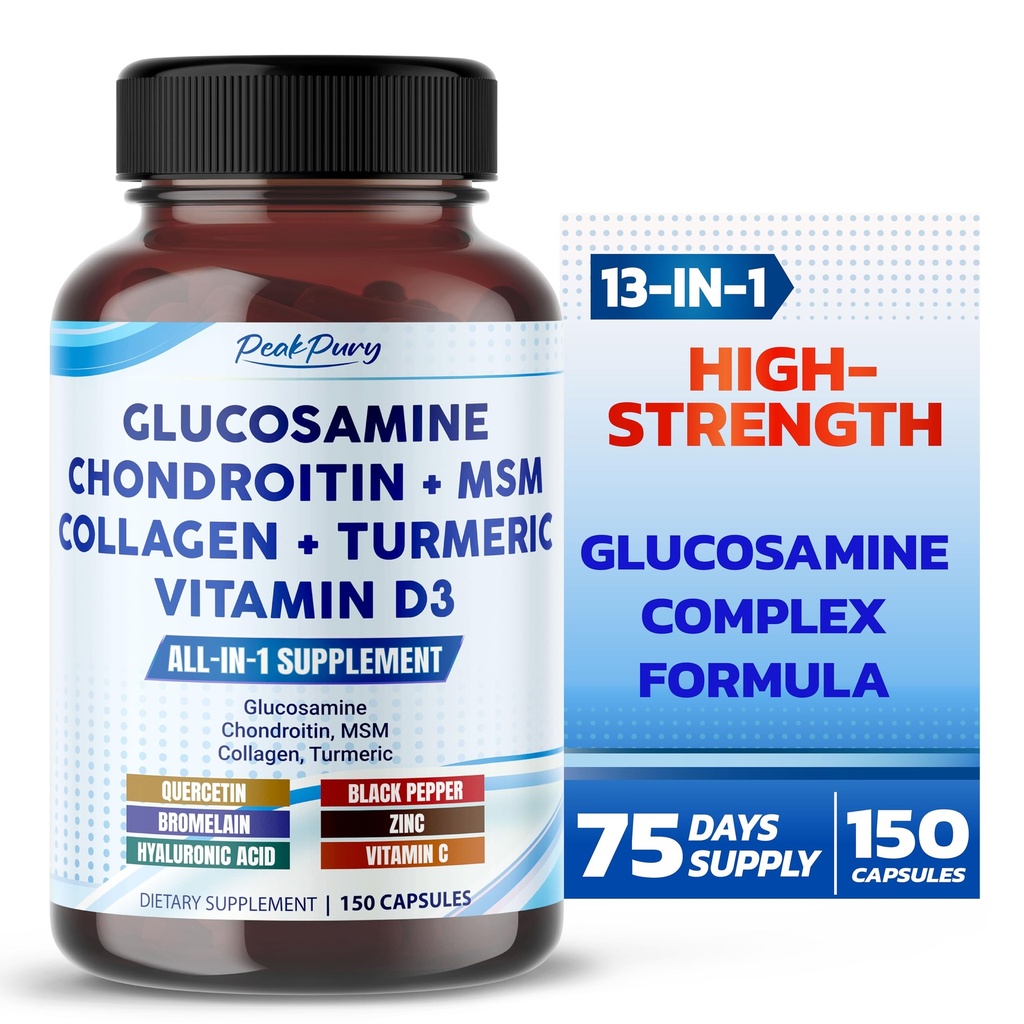 Glukozamín Chondroitin MSM Collagen Turmeric - Spoločná podpora zdravia- Made in USA