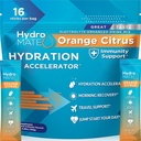 HydromATE Electrolytes prášok s nízkym obsahom cukru - 16 Instant hydratačné pakety s vitamínom C pomaranč na zvýšenie energie - nízky cukor Electrolytes prášok pakety na podporu hydratácie pre rýchle zotavenie strany