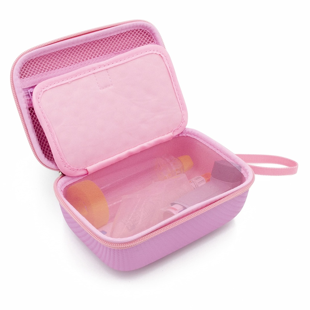 CASEMATIX Pink Travel Bag Kompatibilný s Astma Inhaler, Masky, Spacer - Prípad Iba