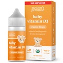 Sľub matky Organic Baby Vitamín D kvapky 100% rastlina založená na zdravom raste a vývoji kostí 