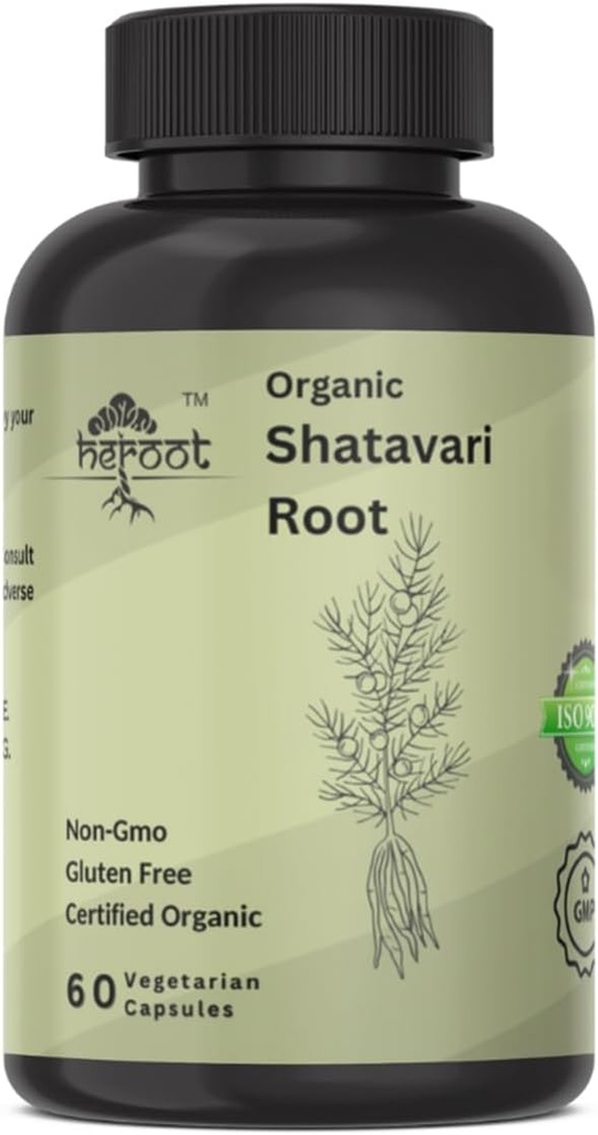 Organické Shatavari Root 500mg (Asparagus racemosus) Menstrual Cramp Relief, Menopauza Podpora, a zdravie žien 60 Kapsule 