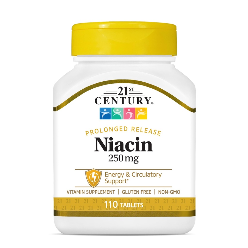 21st Century Niacin 250 mg tablety, 110- Count (Pack of 2)