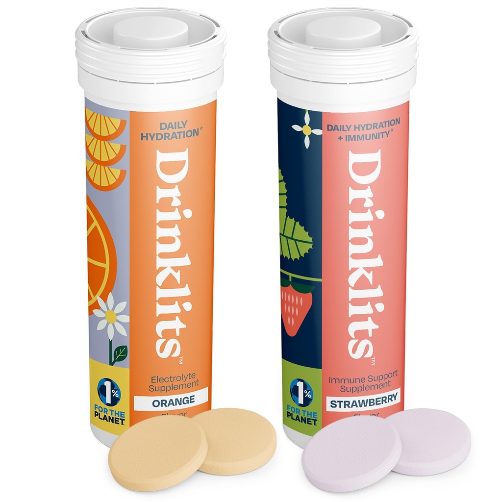 Pipety Orange Daily Hydratácia Tablety + Jahodová imunita Tablety (2) Tube Pack 