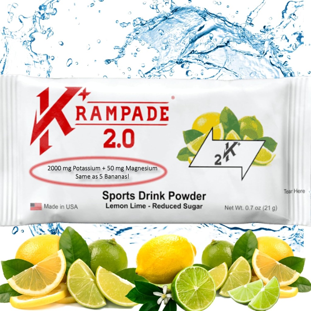Krumpad draselný doplnok horčíka Prášok Electrolyty - 50 mg Mag + 2000 mg K, >2X Viac ako Coconut Water 
