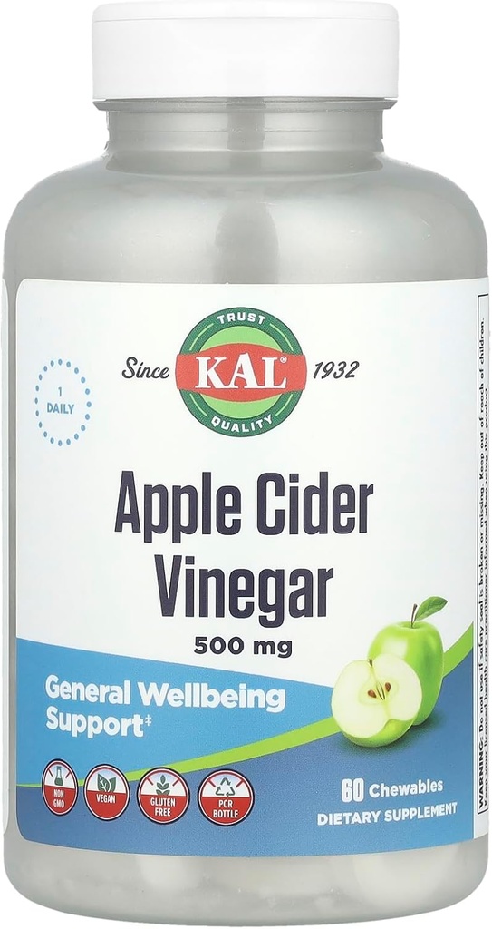 Kal Apple Cider Ocot - 500 mg - 60 žuvacích tabliet