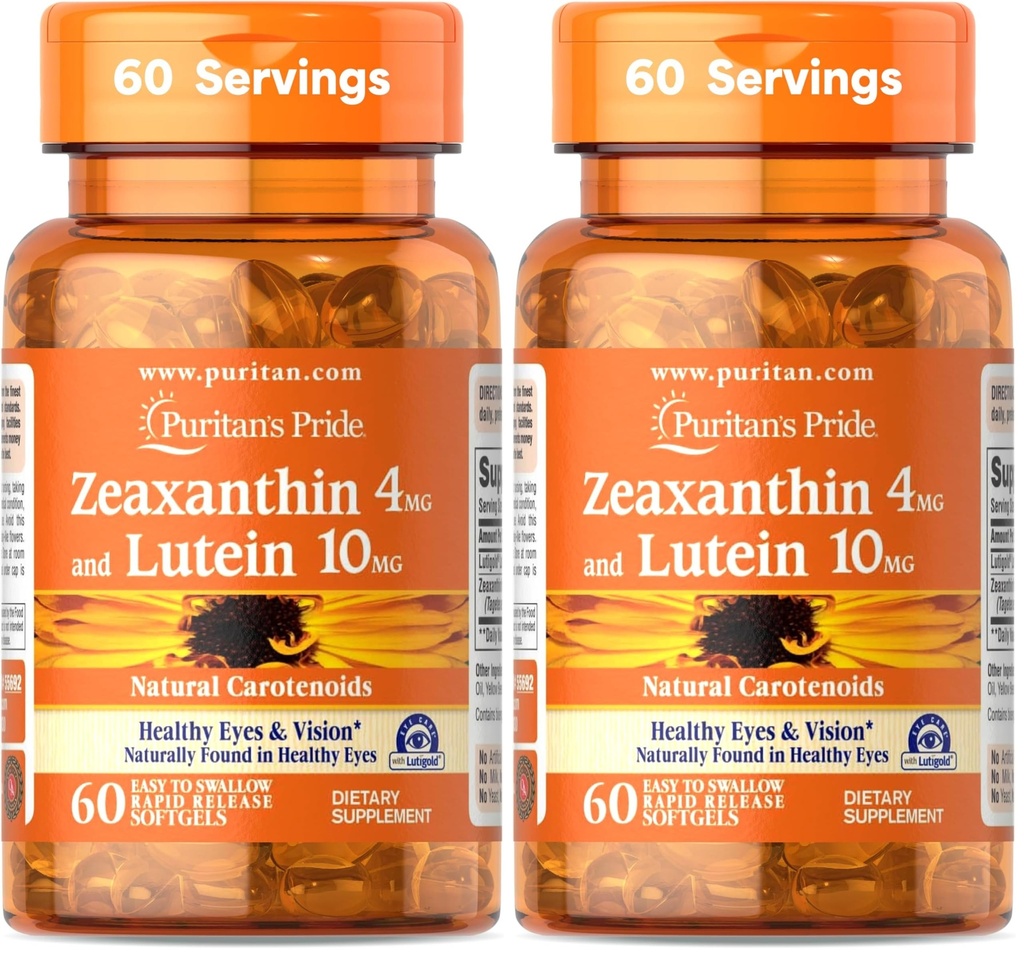 Puritánska pýcha Zeaxantin 4 mg s luteinom 10 mg, podporuje zdravé oči a videnie*, 60 ot (dávka 2)