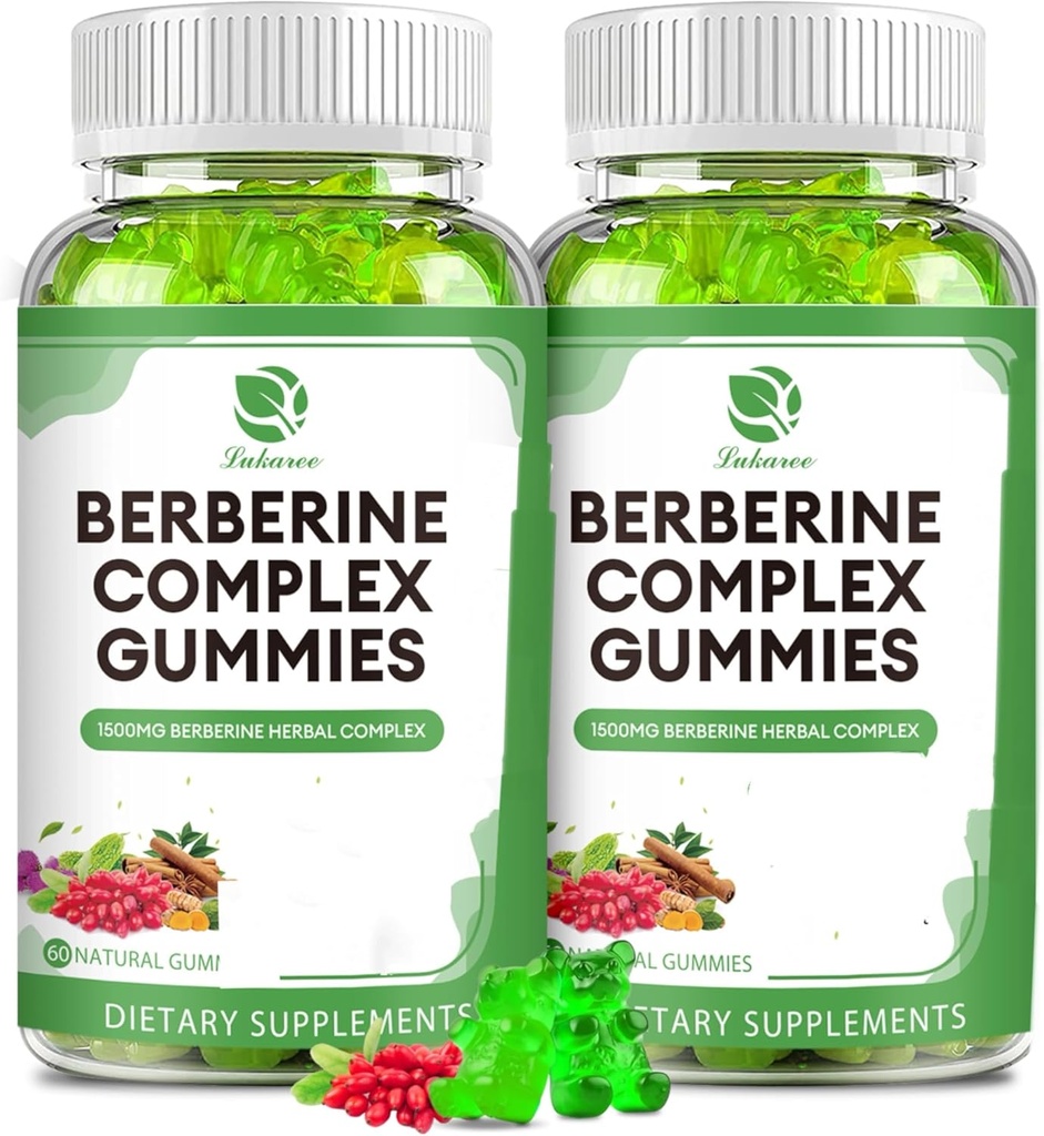 Berberin Complex Gummies- Berberine s škoricou cejlónovou, kurkuma, mlieko bodkavý melon pre celkové imunitné zdravie -120 grófov