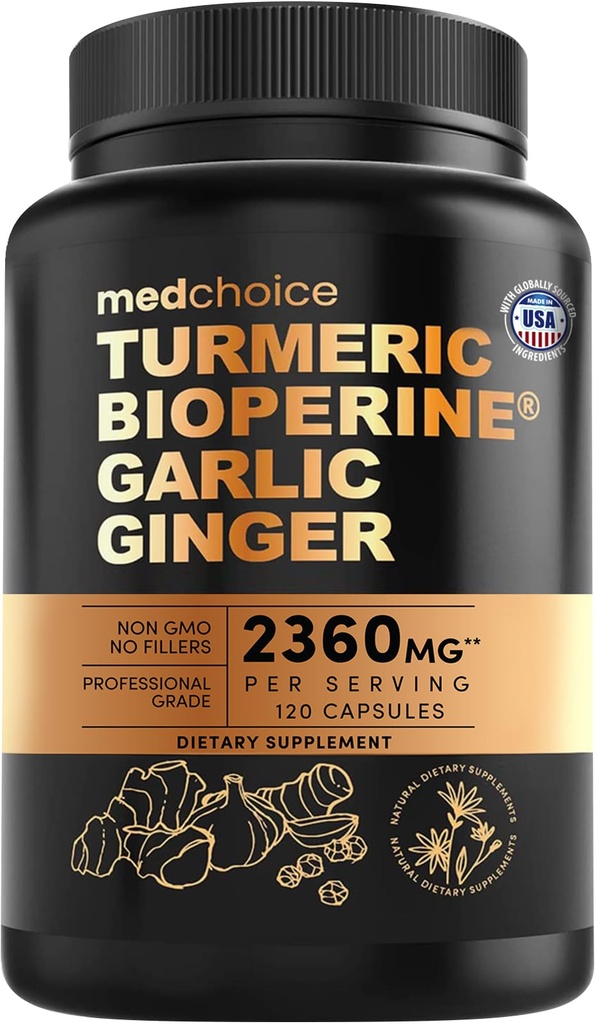 4-in-1 Turmérske a Cesnakové doplnky s BioPerene 