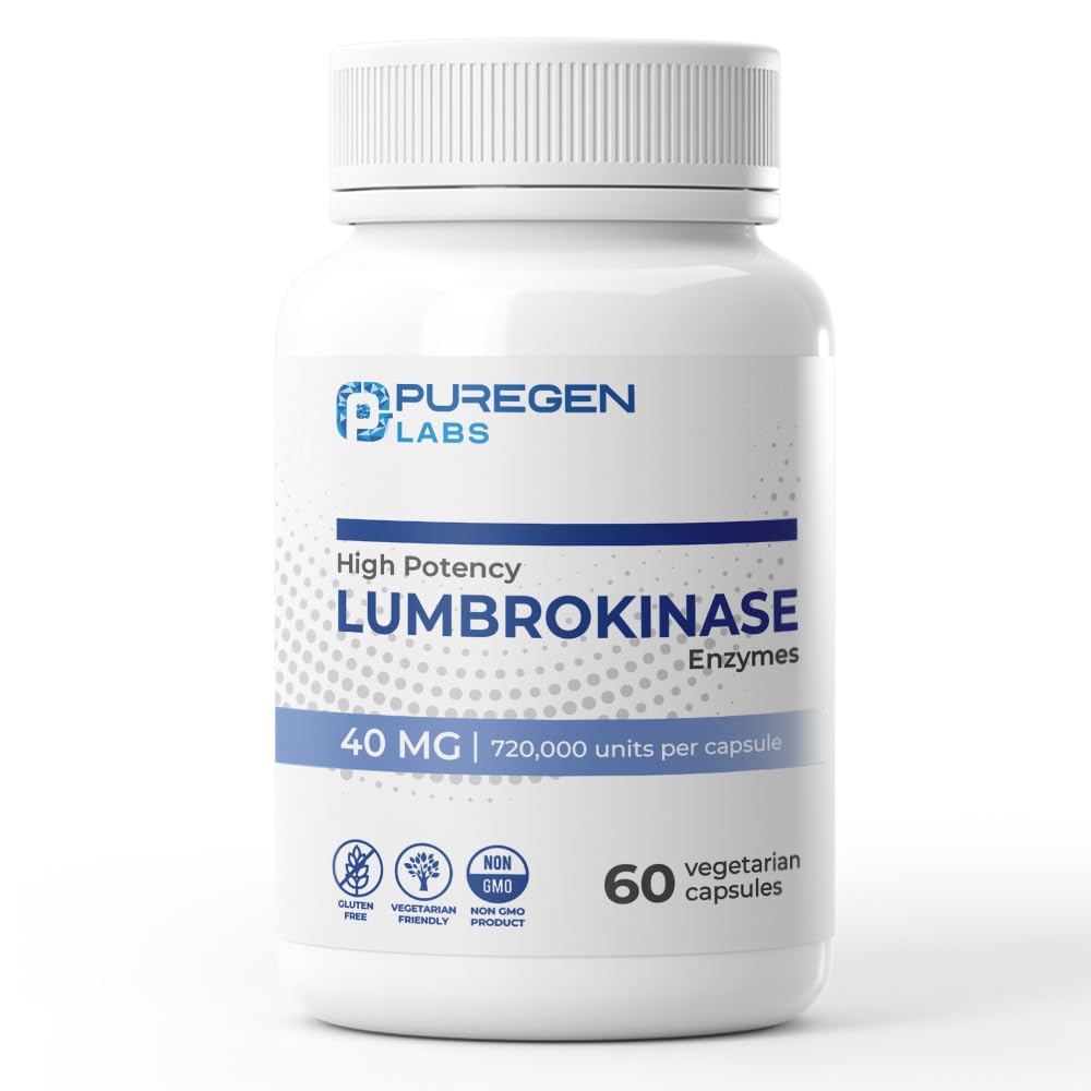 Puregen Labs Lumbrokináza 40 mg na kapsulu High Potency Supplement 