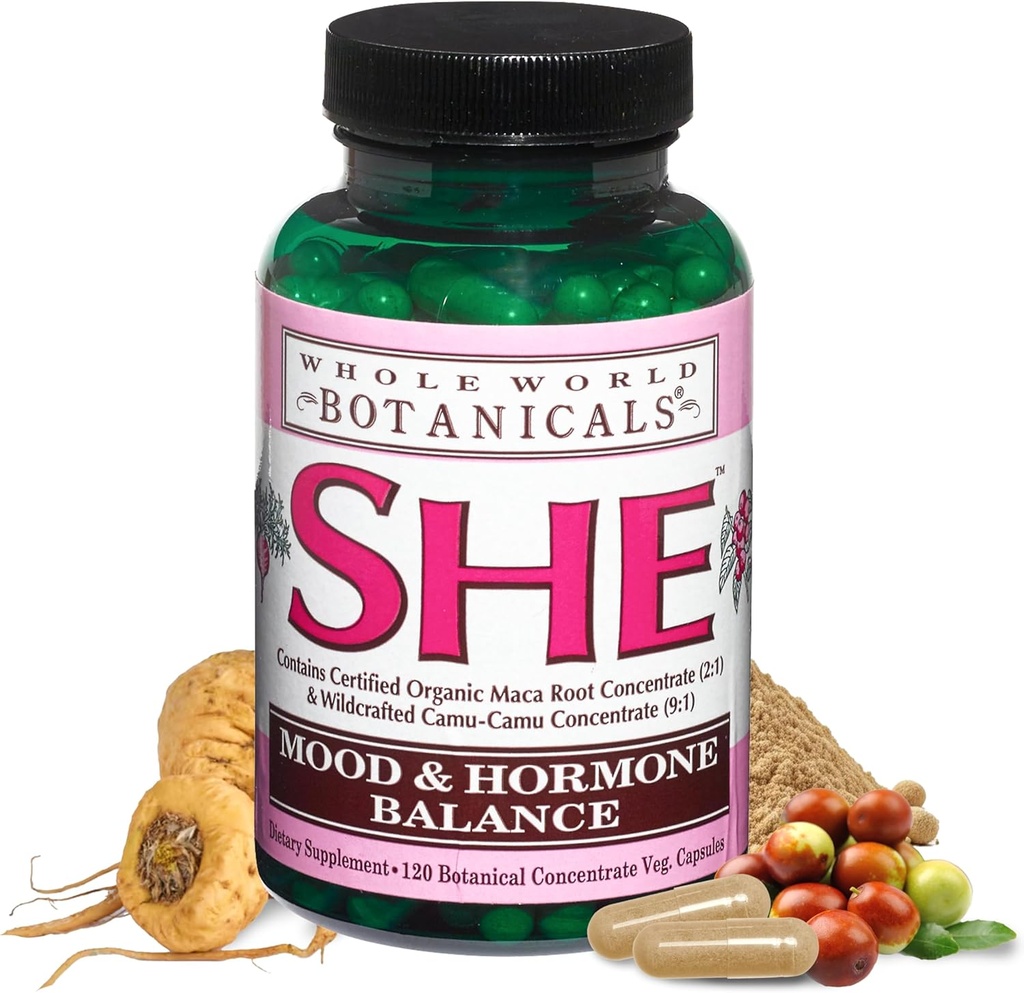 Celý svet Botaniky Ona Mood & Hormone Podpora, 120 Veg Caps