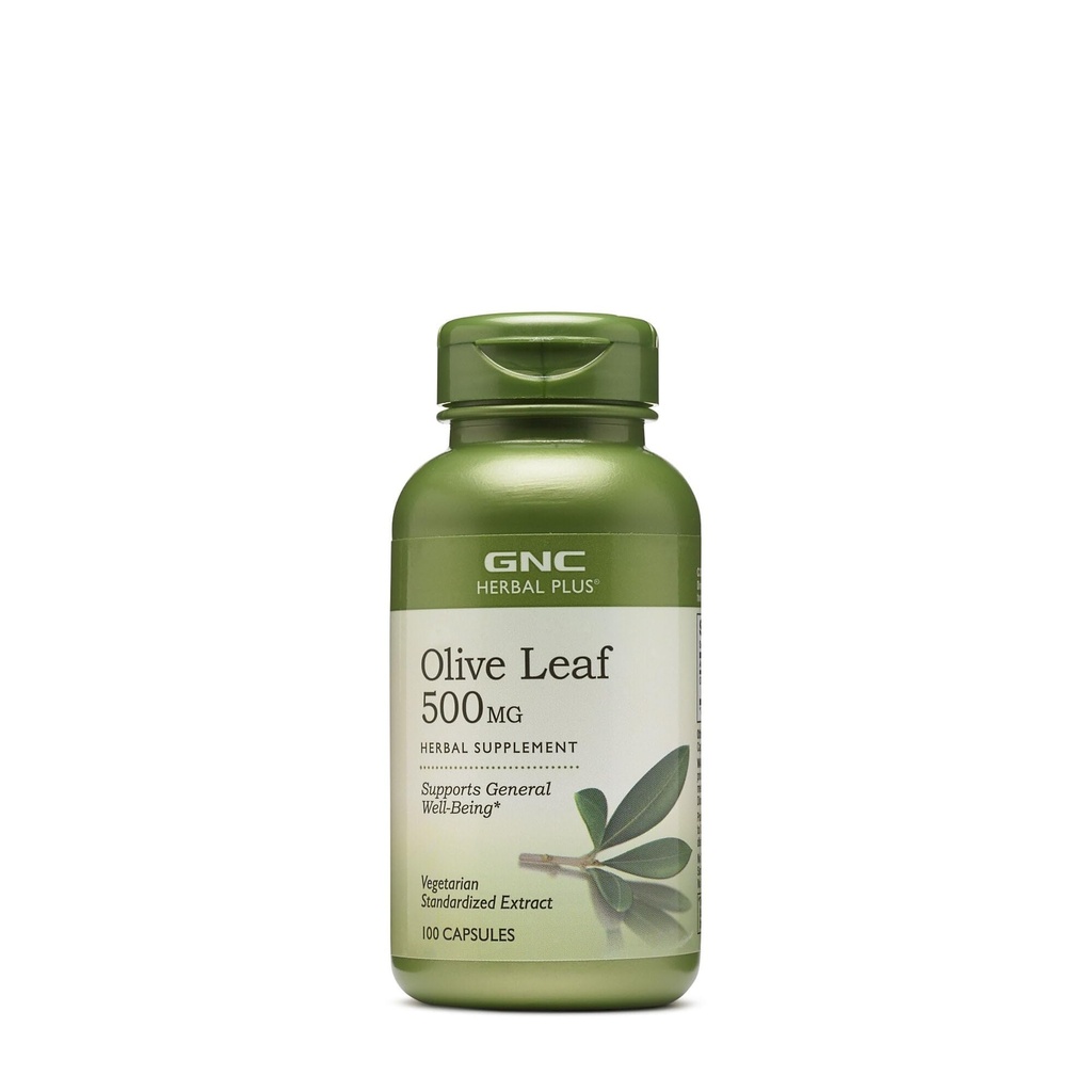 GNC bylinné Plus Olive Leaf 500mg doplnok, Vegetarián, podporuje General Well-Being, 100 Servings
