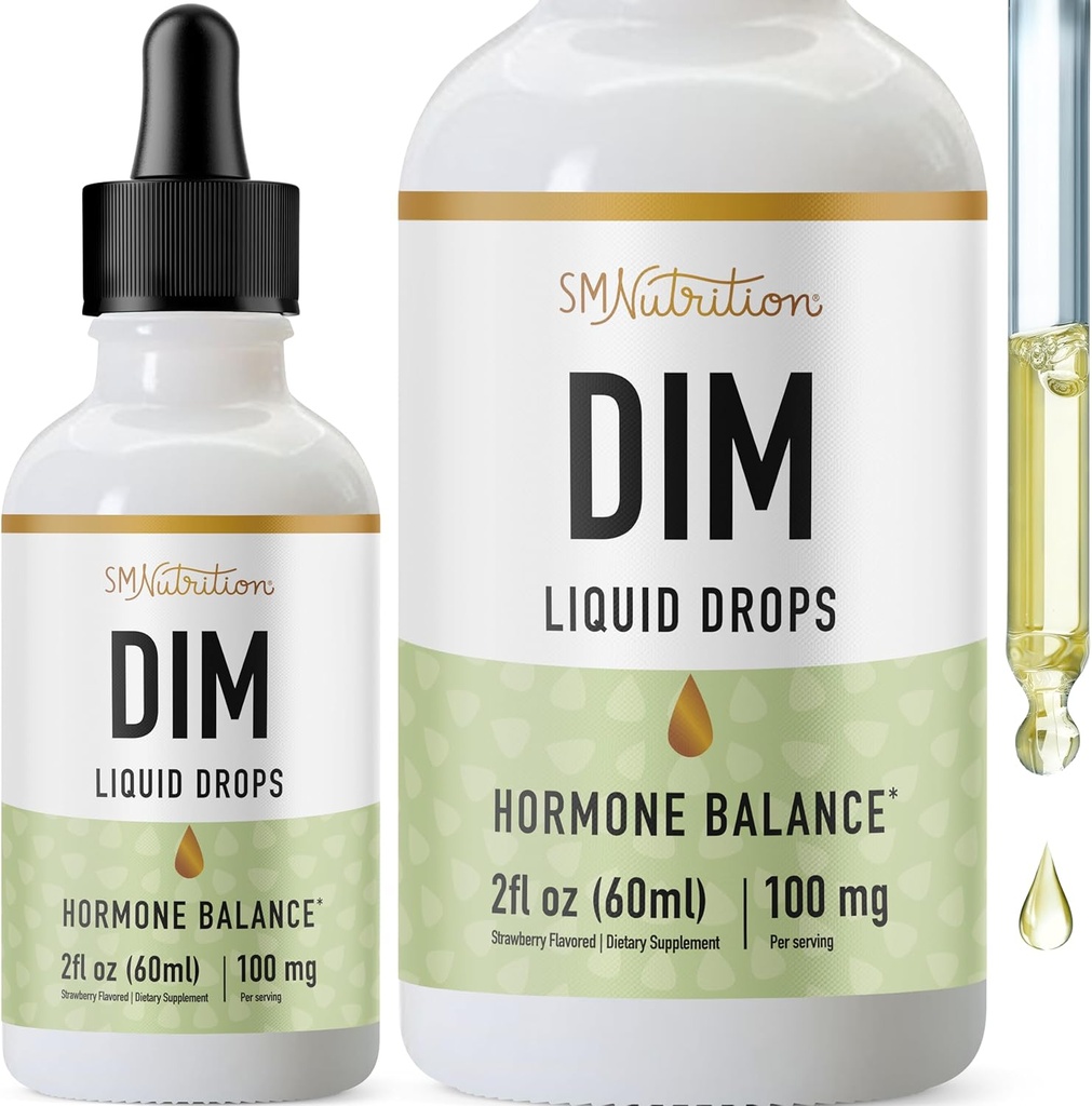 DIM Liquid Drops Supplement 100mg for Estrogen Balance for Women & Muži 