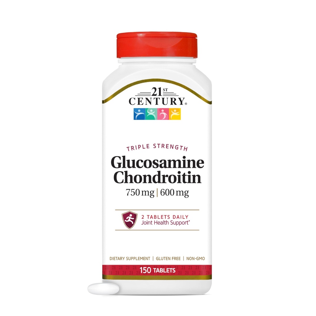 21. storočie Glukozamín Chondroitín 750/600 mg - trojitá sila, tablety, 150 grófov