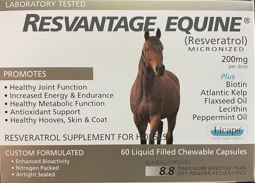 Equine Supplement 60 žuvateľný resveratrol Liquid Plnené Kapsule od Kone