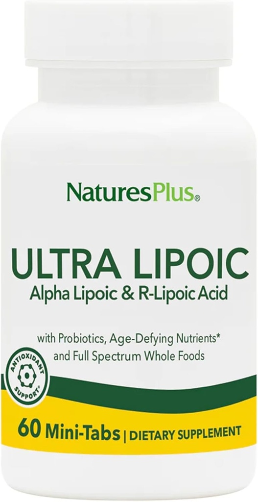 Príroda Plus Ultra Lipoic - 60 bi-layered Mini-Tabs - podporuje zadarmo radikálne obrany s probiotikami, živinami a celým potravinárskym koncentrátom - bez lepku - 30 porcií